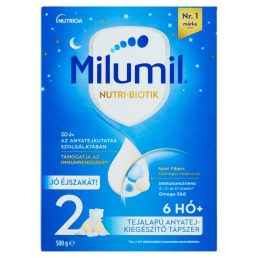   Milumil Jó éjszakát! 2 tejalapú, anyatej-kiegészítő tápszer 6 hó+ (500 g)