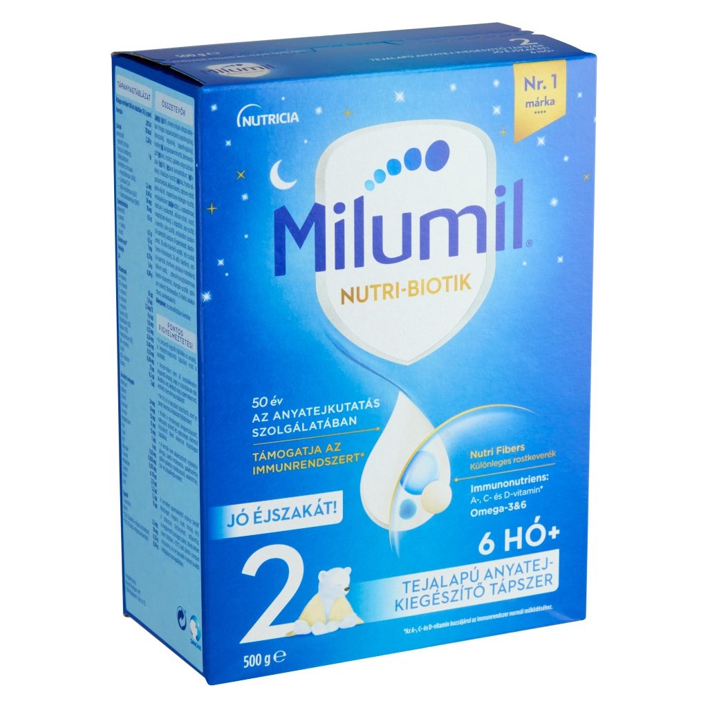 Milumil Jó éjszakát! 2 tejalapú, anyatej-kiegészítő tápszer 6 hó+ (500 g)