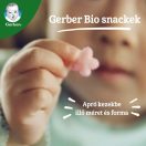 Gerber Organic bio banános málnás gabona snack, 8 hónapos kortól (35 g)