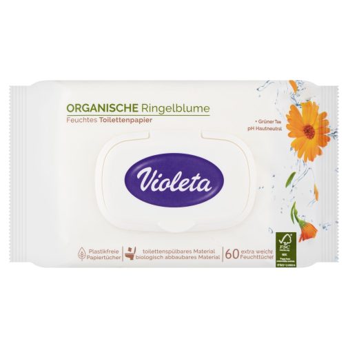 Violeta nedves toalettpapír, sensitive antiallergén (60 db)
