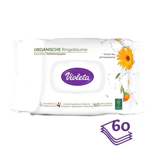 Violeta nedves toalettpapír, sensitive antiallergén (60 db)