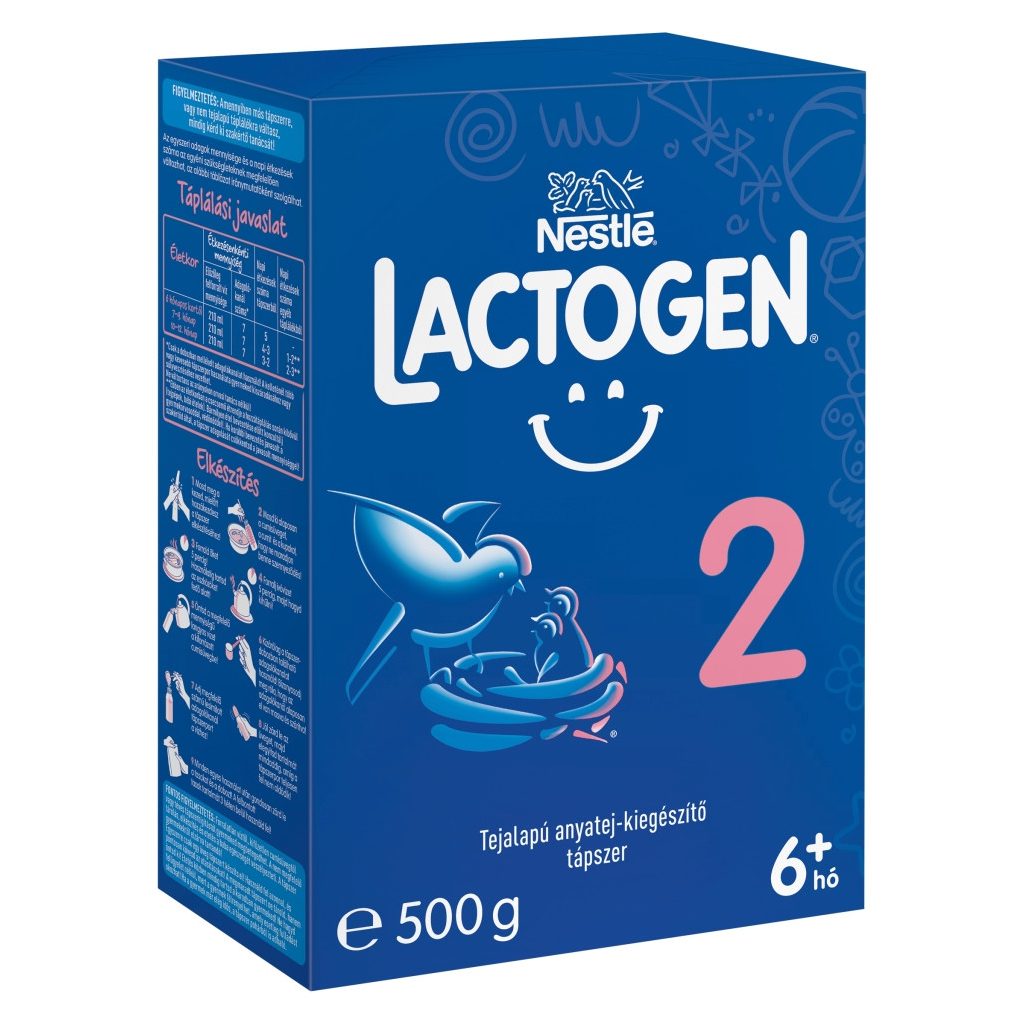 Nestlé Lactogen 2 tejalapú anyatej-kiegészítő tápszer 6 hó+ (500 g)