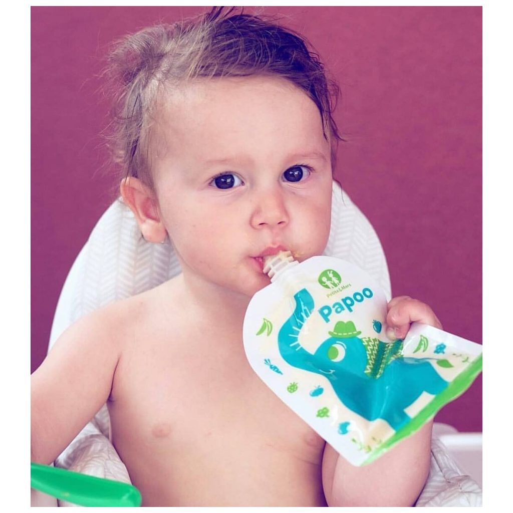 Petite&Mars Papoo Original tasak bébiételekhez - elefánt (6 db)