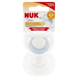 NUK Star szilikon cumi 0-6hó 2 db (fiú)
