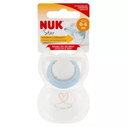NUK Star szilikon cumi 0-6hó 2 db (fiú)