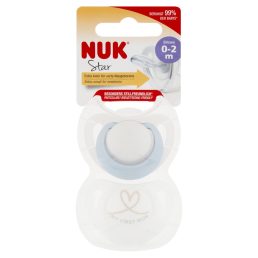 NUK Star szilikon cumi 0-2hó 2 db (fiú)