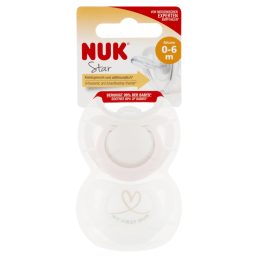 NUK Star szilikon cumi 0-6hó 2 db (lány)