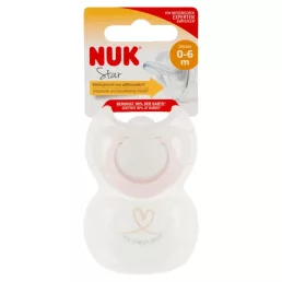 NUK Star szilikon cumi 0-6hó 2 db (lány)