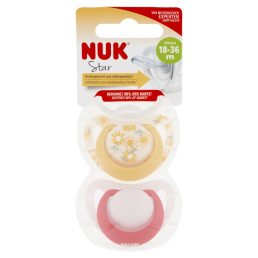 NUK Star szilikon cumi 18-36hó 2 db (lány)