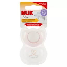 NUK Star szilikon cumi 0-2hó 2 db (lány)