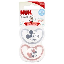 NUK Space játszócumi Minnie & Mickey 6-18 hó 2 db (lány)