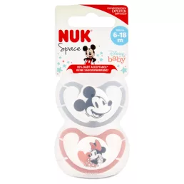 NUK Space játszócumi Minnie & Mickey 6-18 hó 2 db (lány)