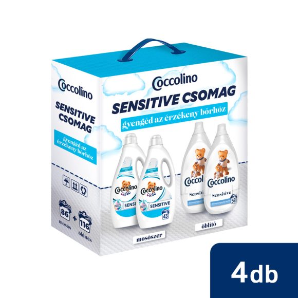 Coccolino Sensitive öblítő és mosószer csomag