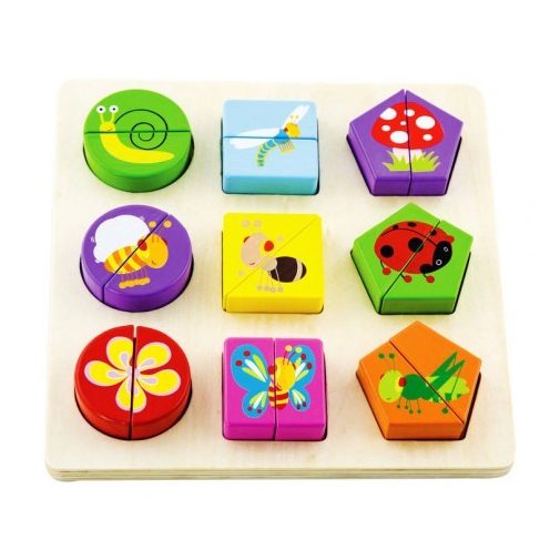 Fa formaválogató puzzle - állatos