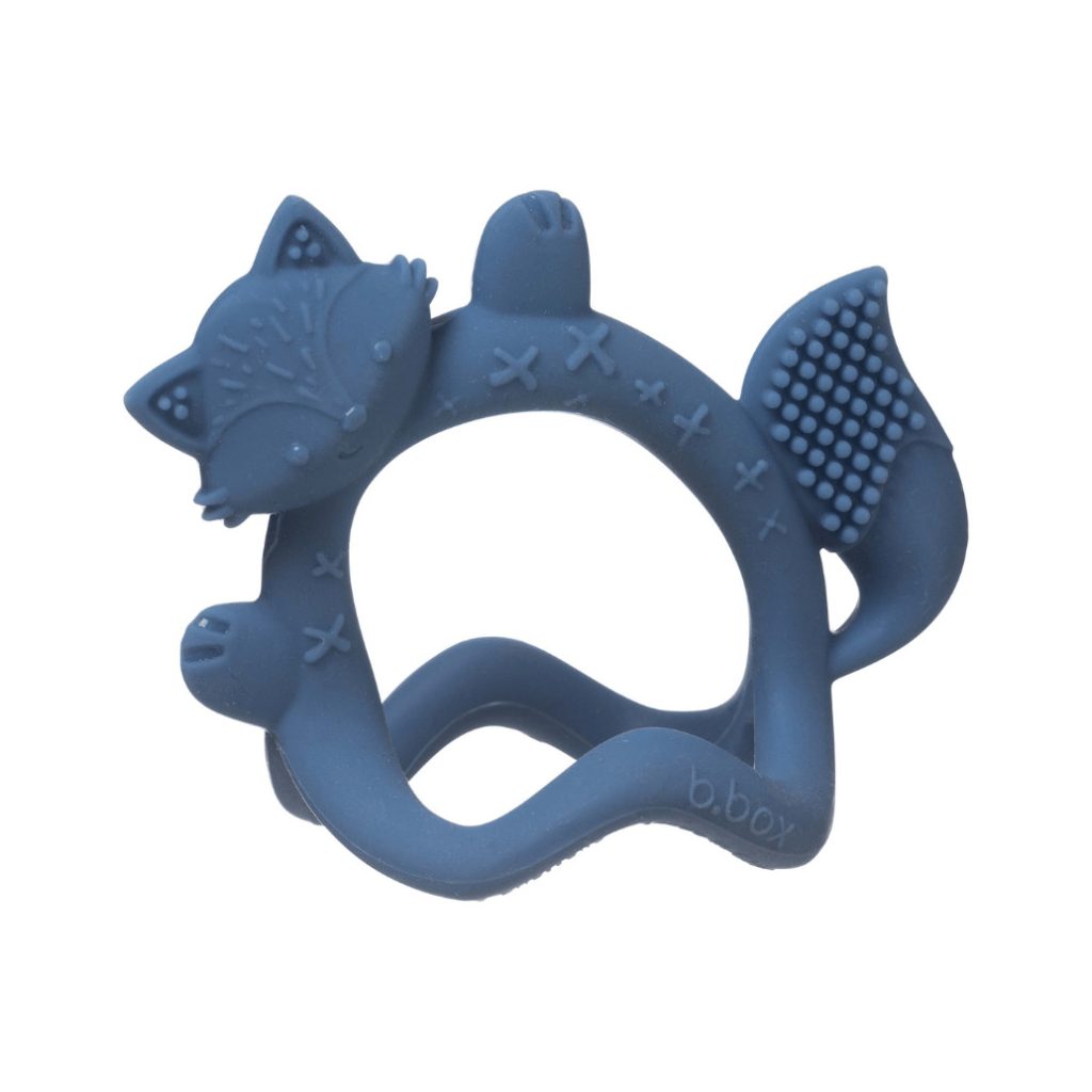 B.box csuklóra tehető rágóka (kék róka)