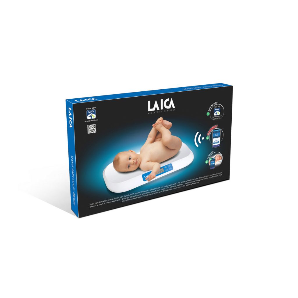 Laica okos elektronikus baby mérleg, APP  (20 kg / 5 g)