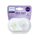 Philips AVENT SCF075/04 Ultra start játszócumi mintás 0-2hó, fiús (2 db)