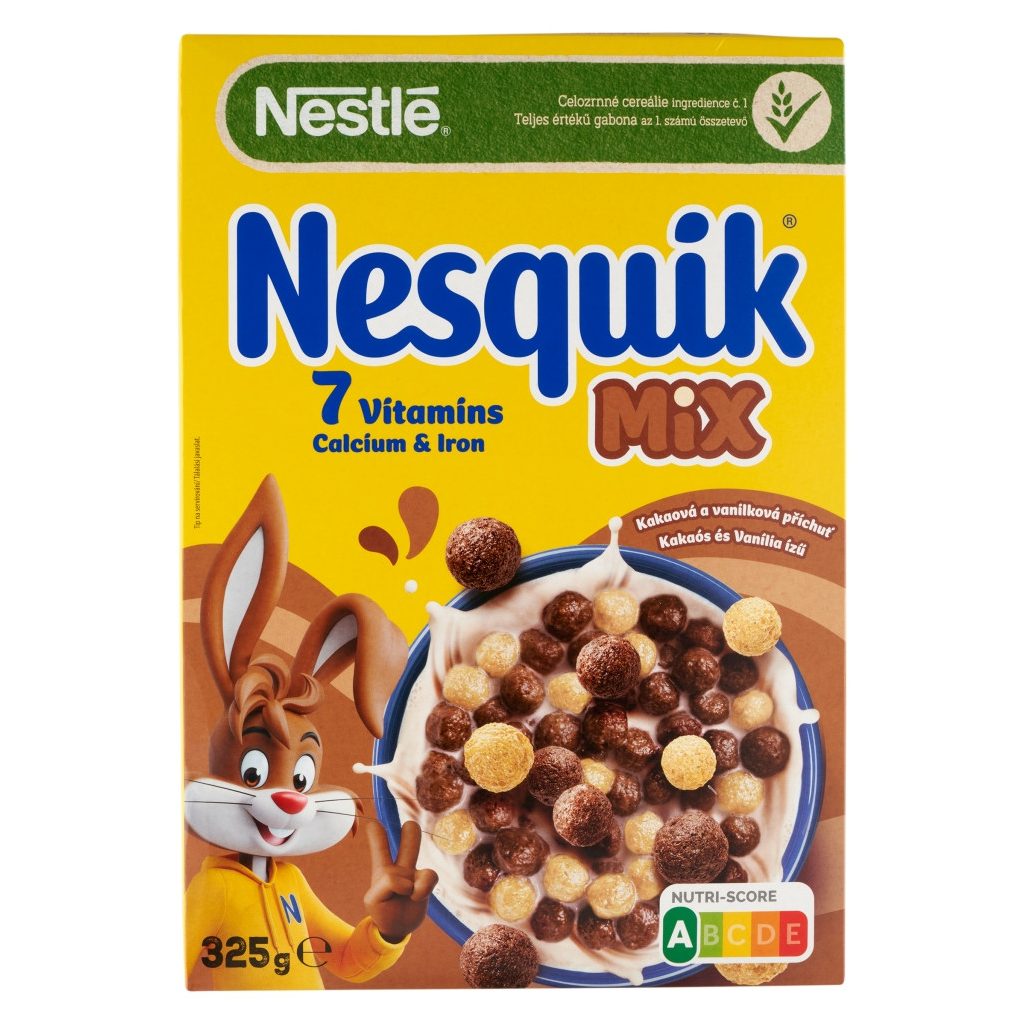 Nesquik Mix kakaós és vanília ízű, ropogós gabonapehely (325 g)
