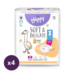 Bella Happy pelenka 2, 3-6 kg HAVI PELENKACSOMAG (312 db)