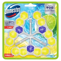 Domestos Power5 WC frissítő blokk, Lime (3x50 g)