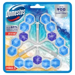 Domestos Power5 WC frissítő blokk, Ocean (3x50 g)