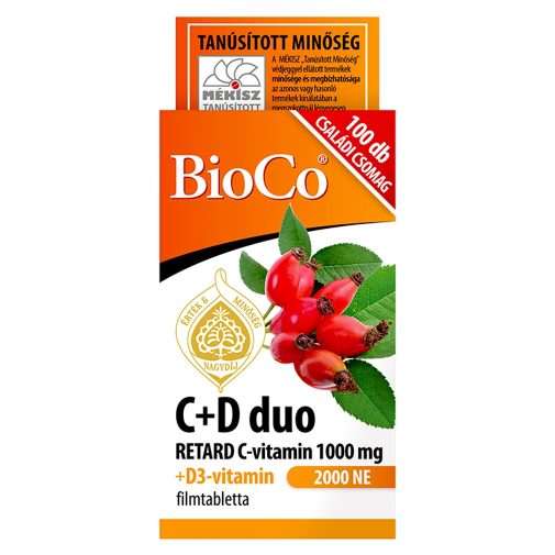 BioCo C+D Duo Retard C-vitamin 1000mg+D3-vitamin 2000NE filmtabletta (100 db)