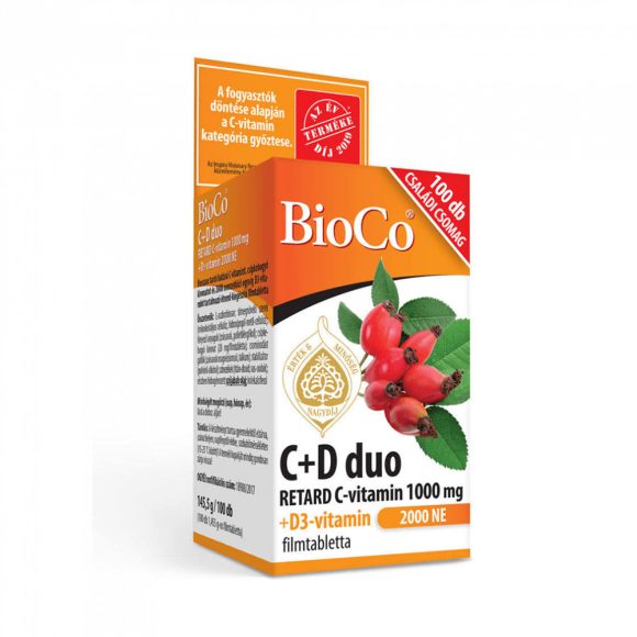 BioCo C+D Duo Retard C-vitamin 1000mg+D3-vitamin 2000NE filmtabletta (100 db)