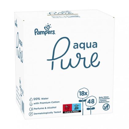 Pampers Aqua Pure nedves törlőkendő 18x48 db