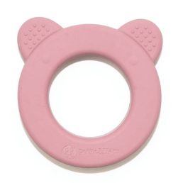   Petite&Mars Beary szilikon rágóka csörgővel, 0 hó+ (rózsa)