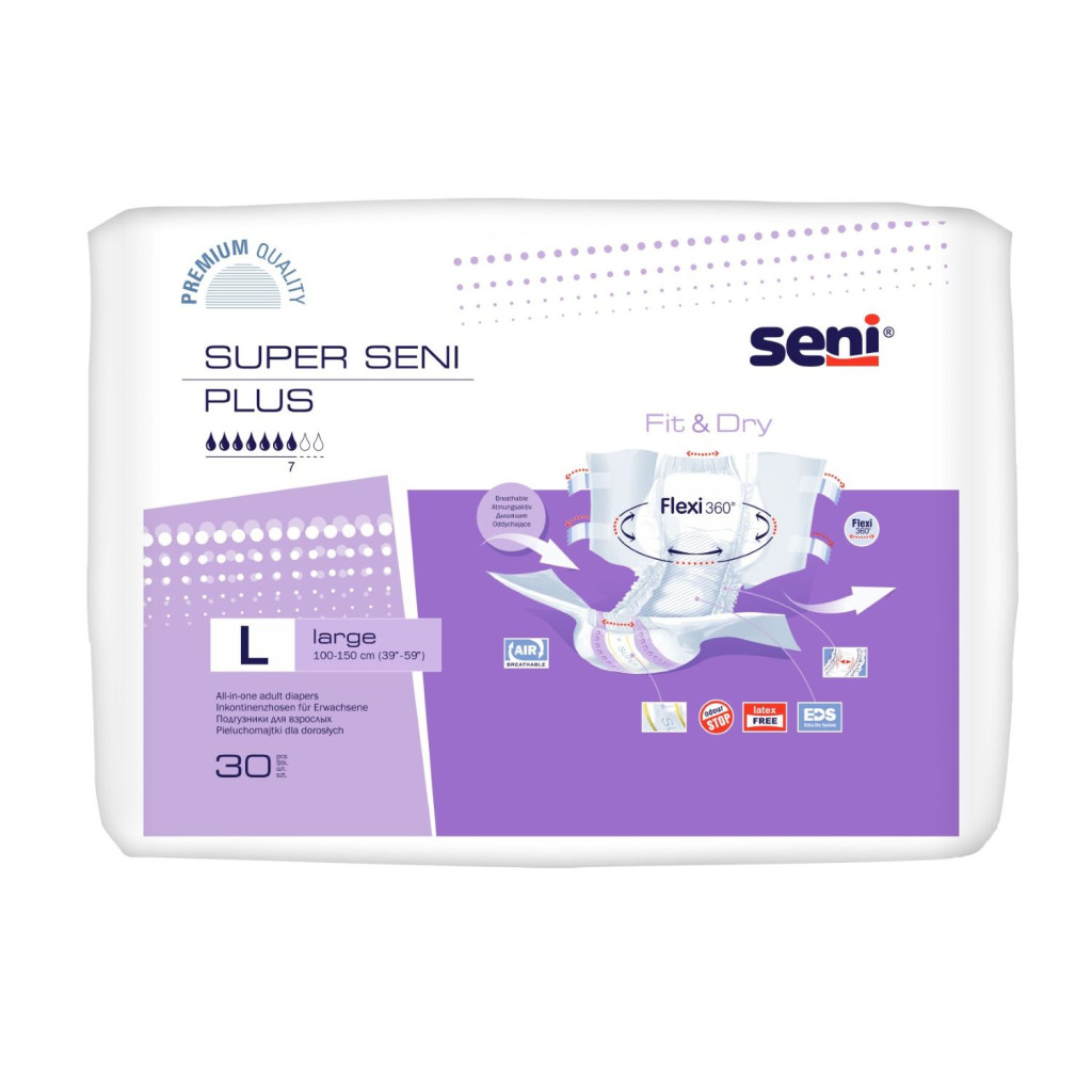 Seni Super Plus felnőtt pelenka L-es méret (30 db)