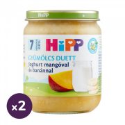 Hipp BIO joghurt mangóval és banánnal, 7 hó+ (2x160 g)