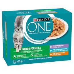   Purina One Indoor Formula alutasakos macskaeledel csirkével, borjúval és tonhallal (12x85 g)