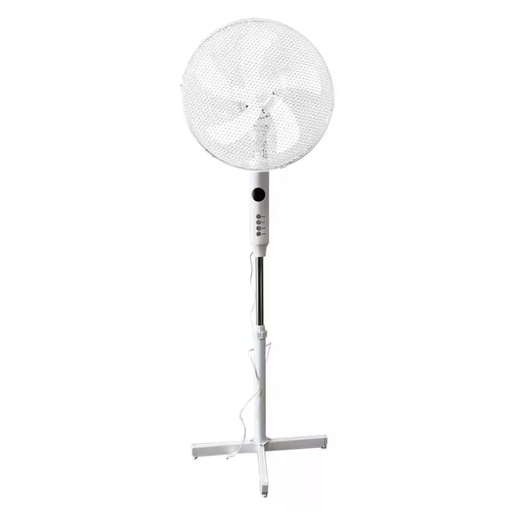 Álló ventilátor távirányítóval, 8 sebesség, időzítő (fehér)