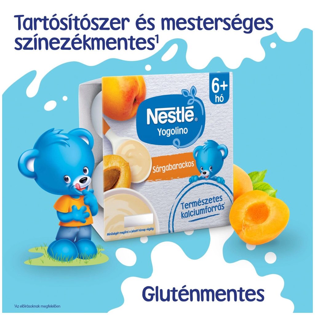 Nestlé Yogolino tejalapú Sárgabarackos bébidesszert 6-36 hónapos korig (4x100 g)