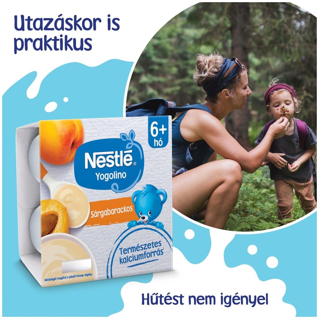 Nestlé Yogolino tejalapú Sárgabarackos bébidesszert 6-36 hónapos korig (4x100 g)