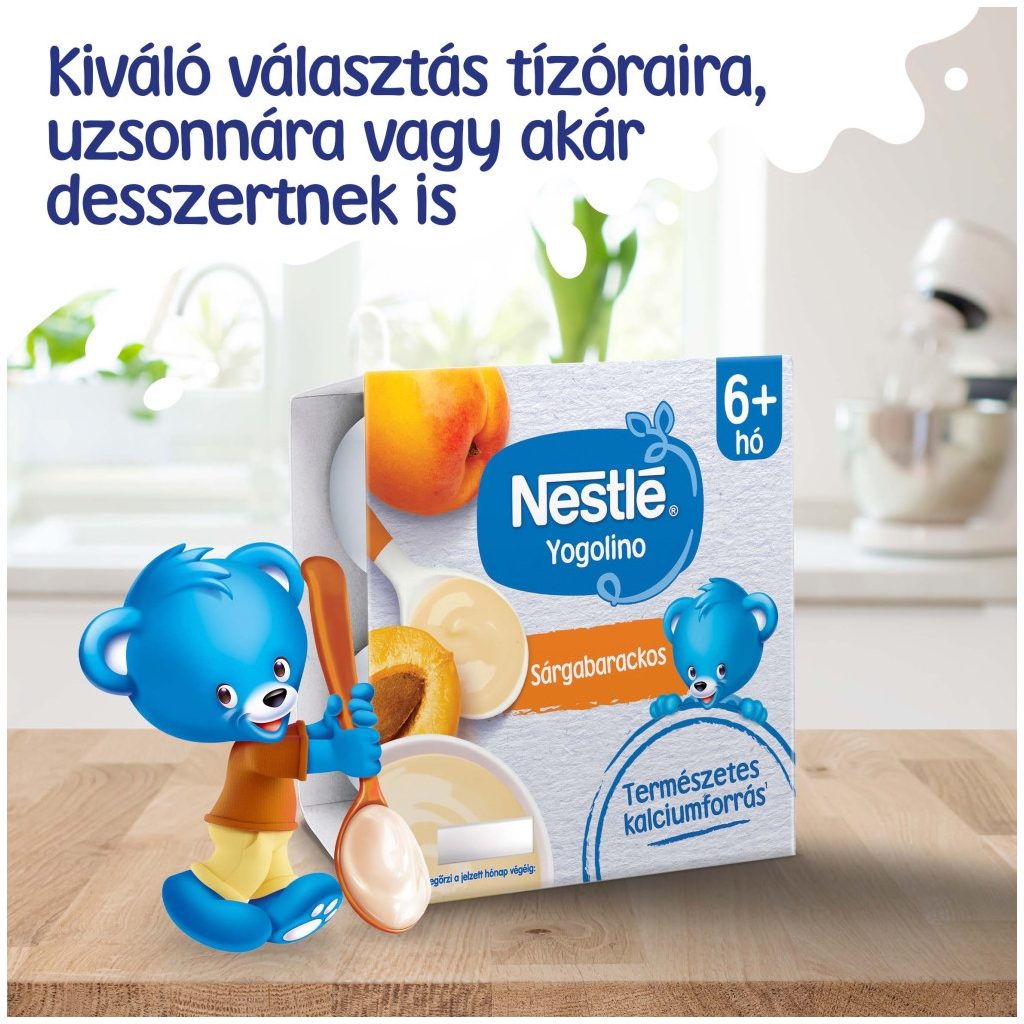 Nestlé Yogolino tejalapú Sárgabarackos bébidesszert 6-36 hónapos korig (4x100 g)