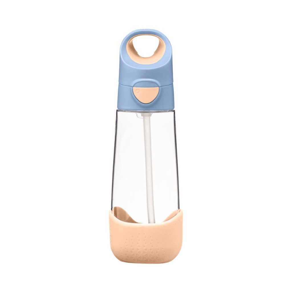 B.box szívószálas tritán kulacs 600 ml (barack-kék)