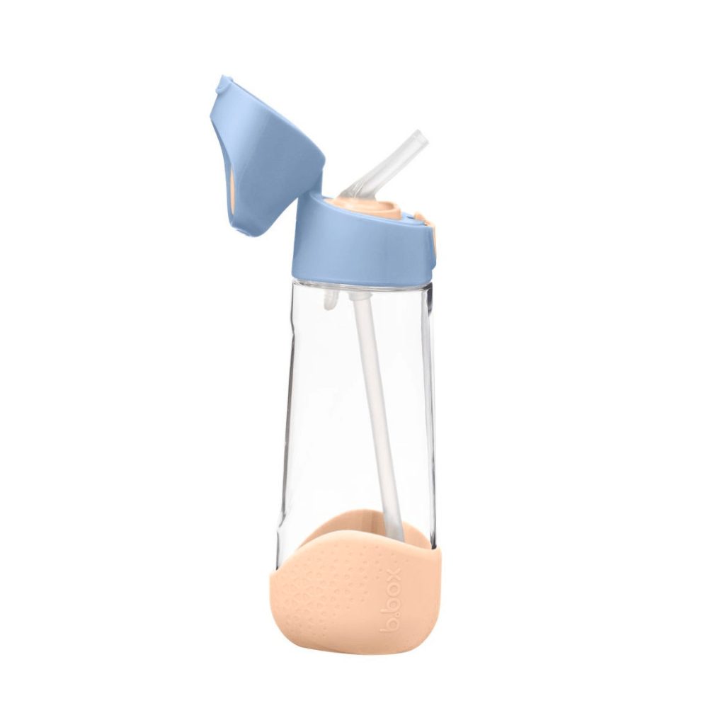 B.box szívószálas tritán kulacs 600 ml (barack-kék)