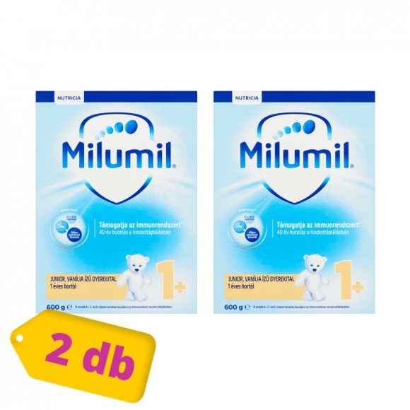 Milumil Junior 1+ vanília ízű gyerekital 12 hó+ (2x600 g)