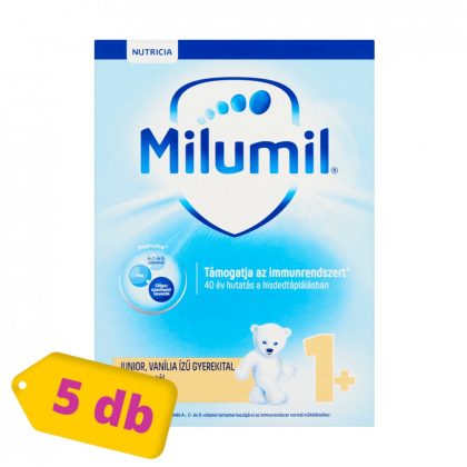 Milumil Junior 1+ vanília ízű gyerekital 12 hó+ (5x600 g)