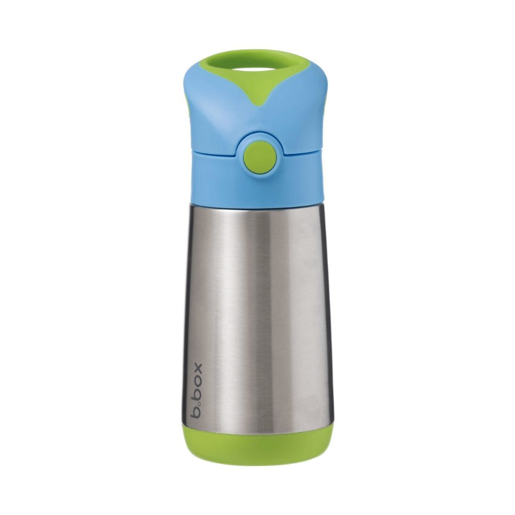 B.box hőtartó szívószálas fémkulacs 350 ml (kék-zöld)