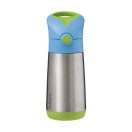 B.box hőtartó szívószálas fémkulacs 350 ml (kék-zöld)