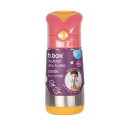   B.box hőtartó szívószálas fémkulacs 350 ml (rózsa-narancs)