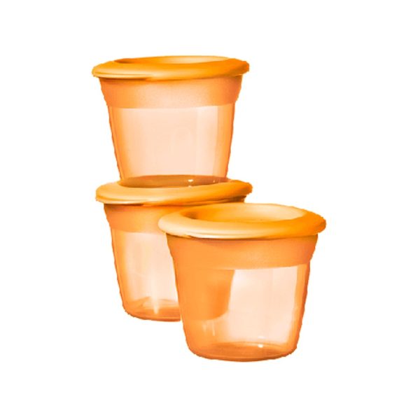 MEGSZŰNT - Tommee Tippee essential basic ételtároló tetővel 3 db (narancssárga)