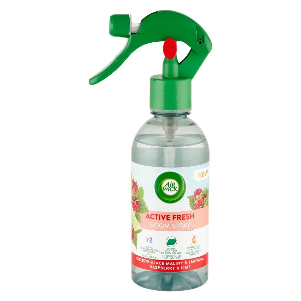 Air Wick Active Fresh légfrissítő spray Málna és Bimbózó citrusok (237 ml)