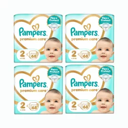   Pampers Premium Care Mini 2, 4-8 kg HAVI PELENKACSOMAG 272 db + AJÁNDÉK Baba az autóban matrica