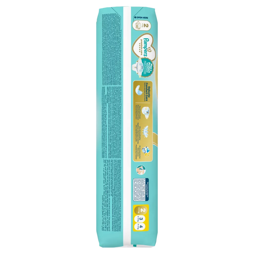 Pampers Premium Care pelenka, Mini 2, 4-8 kg, 68 db + AJÁNDÉK Baba az autóban matrica