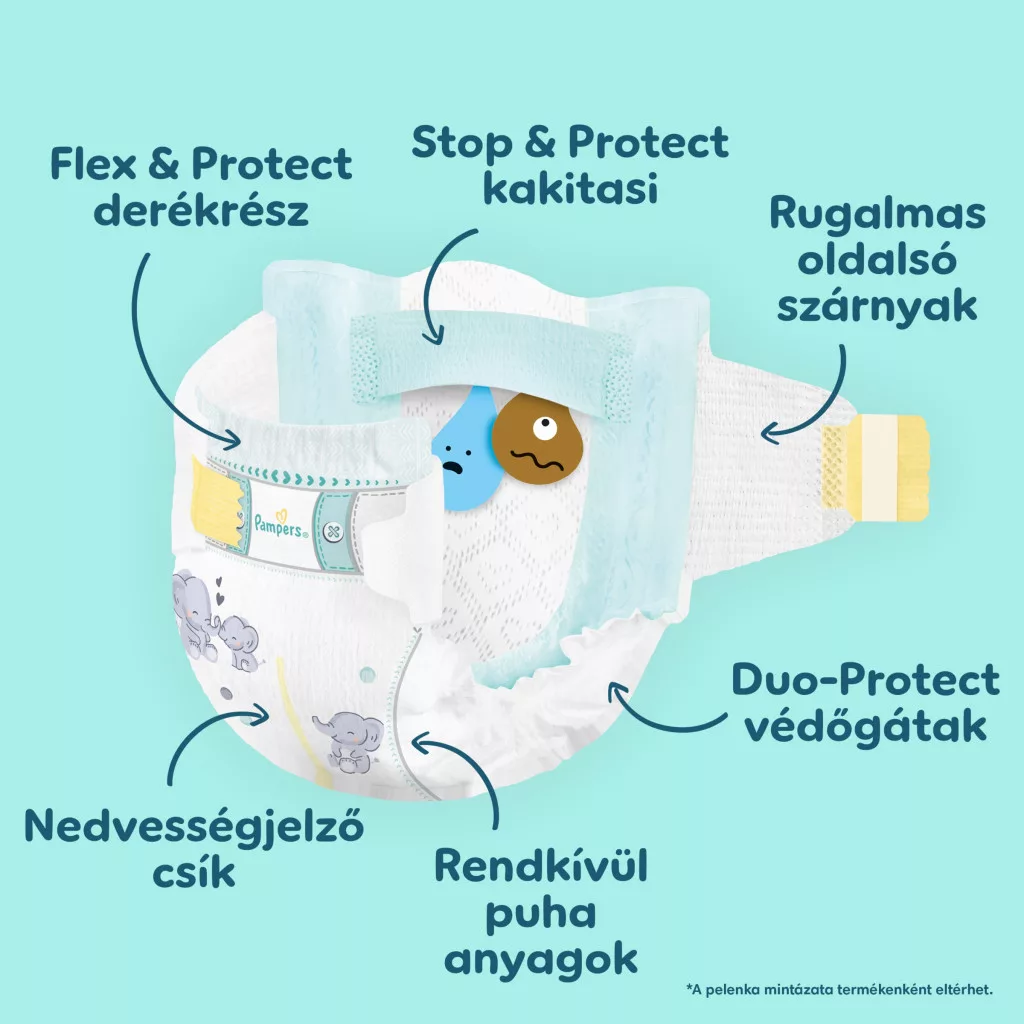 Pampers Premium Care pelenka, Mini 2, 4-8 kg, 68 db + AJÁNDÉK Baba az autóban matrica