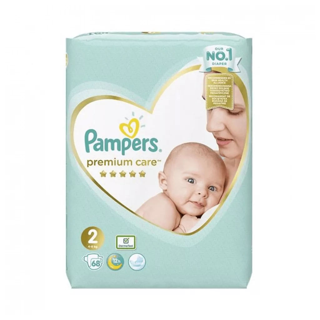 CSOMAGOLÁSSÉRÜLT - Pampers Premium Care pelenka, Mini 2, 4-8 kg, 68 db