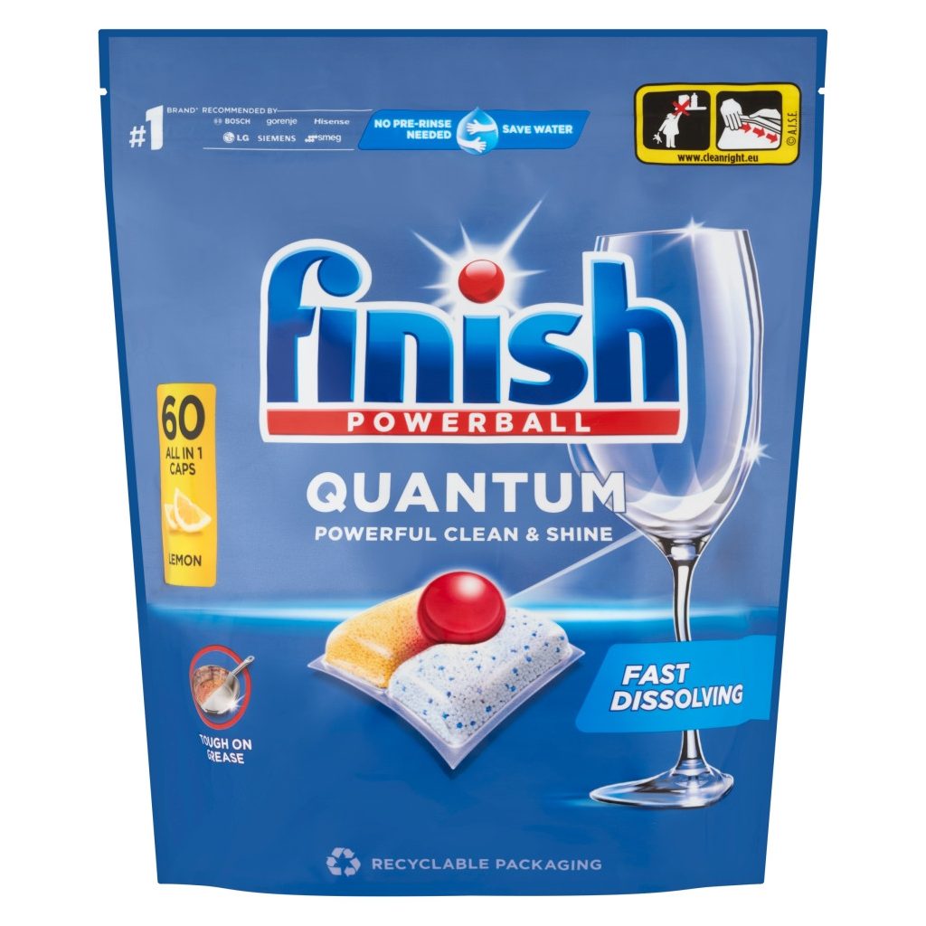 Finish Quantum All in 1 mosogatógép-tabletta, citrom, (60 db)